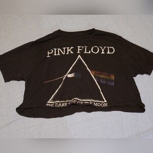 Cropped Pink Floyd graphic tee